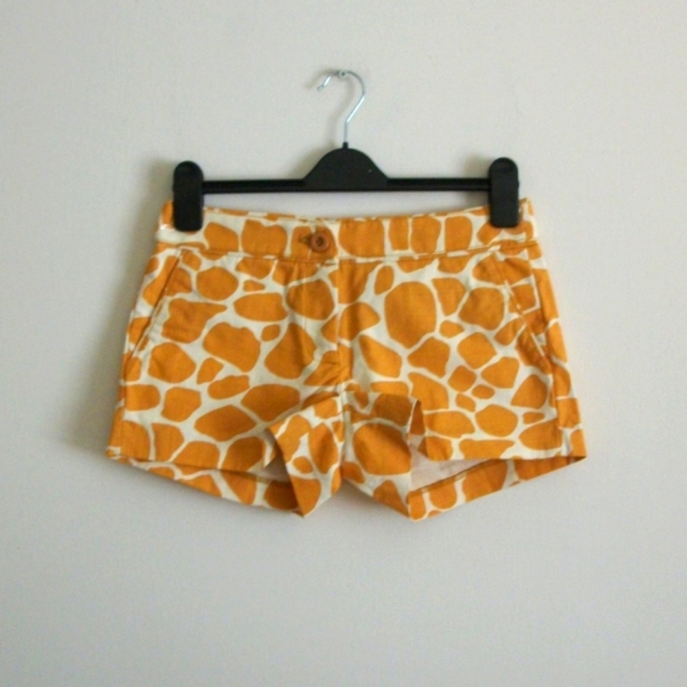 J. Crew Giraffe Print Short Size 2